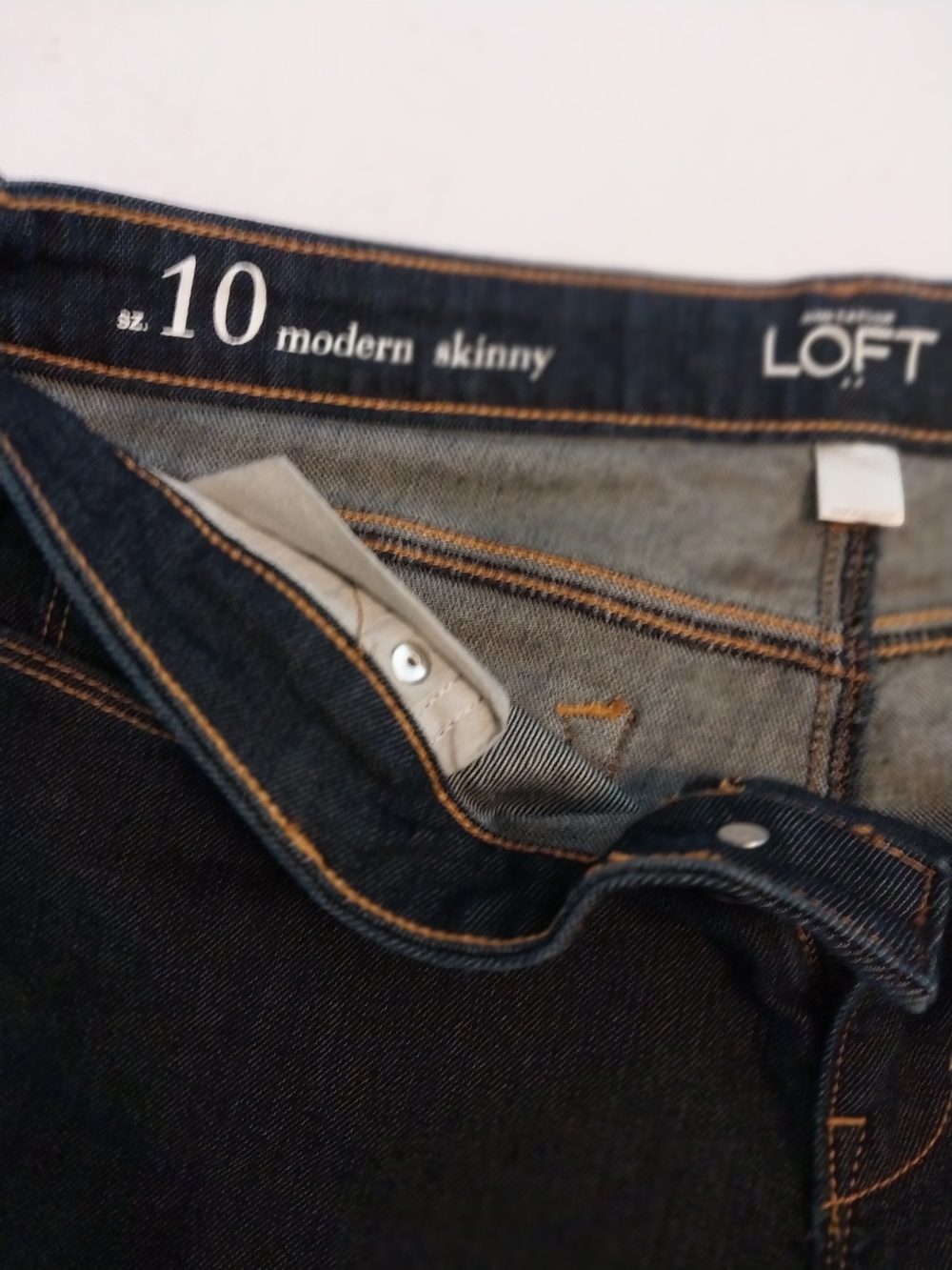 LOFT Modern Skinny Womens Jeans - Dark Blue (Size 10)